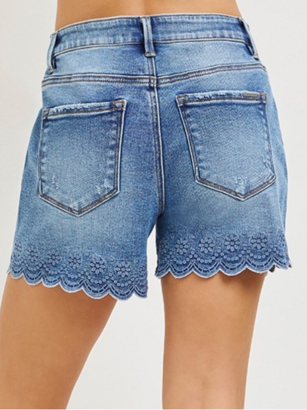 90 Small - 3X ❤️RISEN HIGH RISE SCALLOP HEM - Picture 3 of 4
